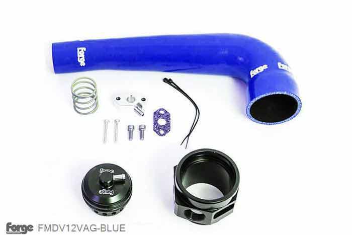 FMDV12VAG-Blue-hoses-Polished, Forge Motorsport Blow off valve kit, Audi, A3 1.2TSi upto 2014